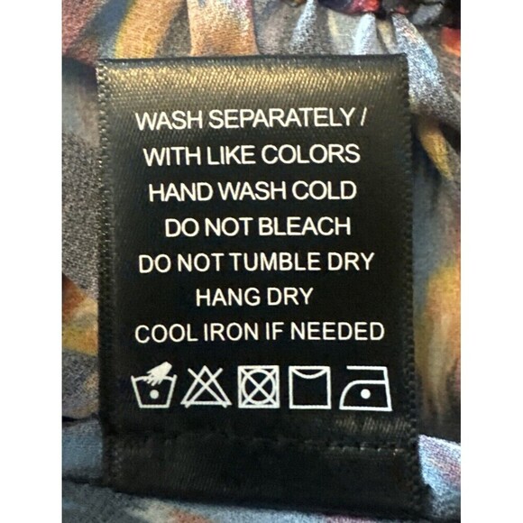 House Of Harlow 1960 X Revolve Joli Tie Cuff Polyester Multicolor Blouse Sz S - Picture 9 of 12